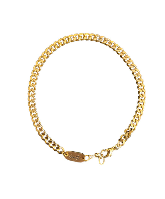 Curb Chain Bracelet, Gold Vermeil (3mm)