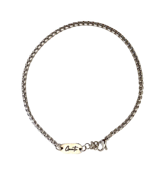 Box Chain Bracelet, Sterling Sliver (2.5 mm)