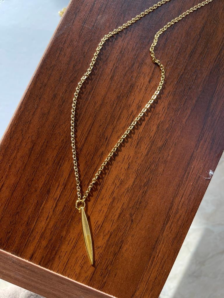 Arrow Pendant, Vermeil Gold