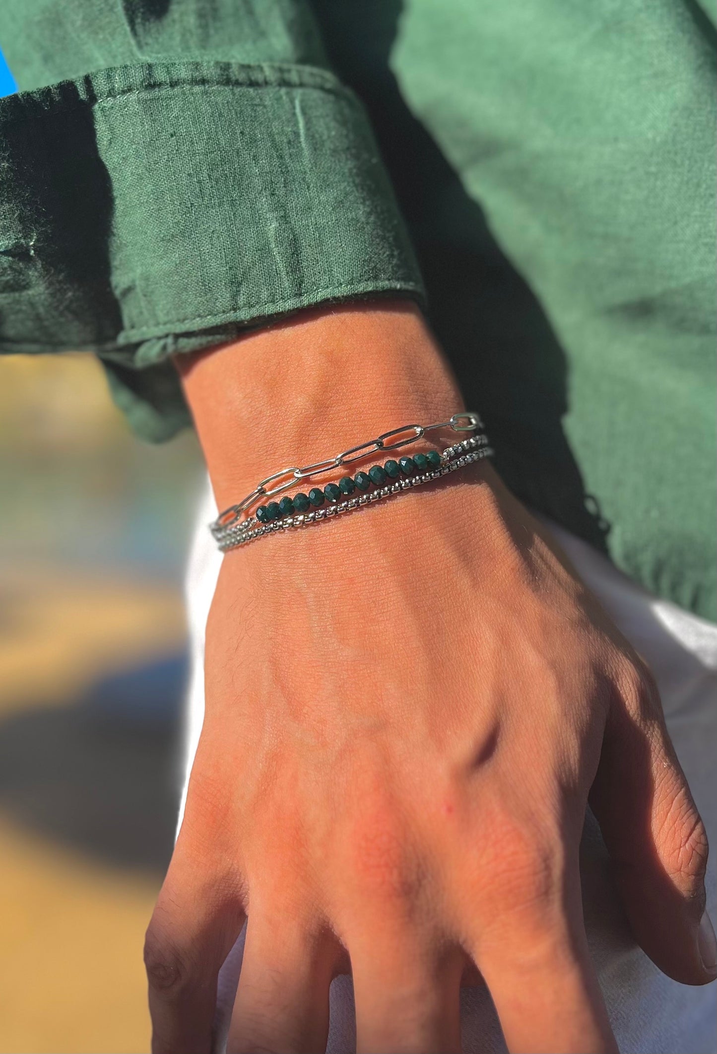 Clip Chain Bracelet, Sterling Sliver