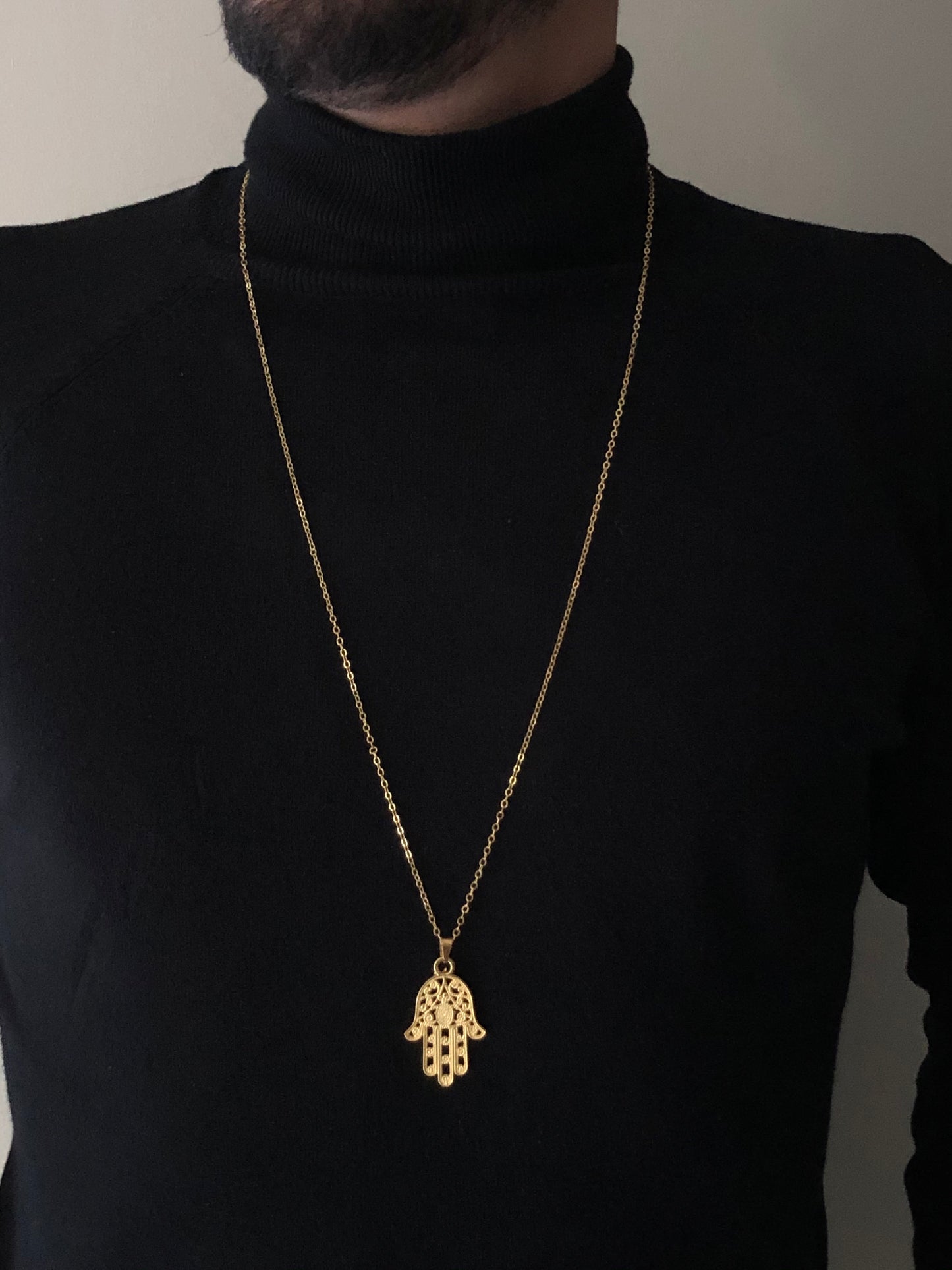 Hamsa Pendant, Vermeil Gold