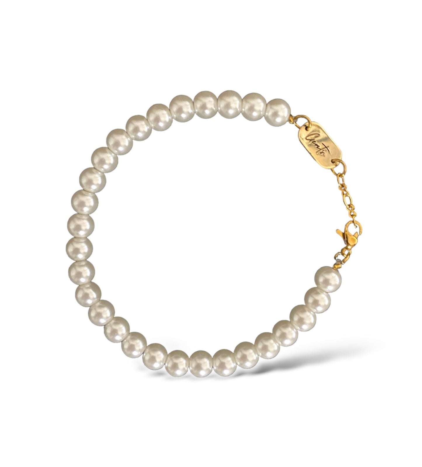 Pearl Stone Bracelet 6mm, Gold Vermeil