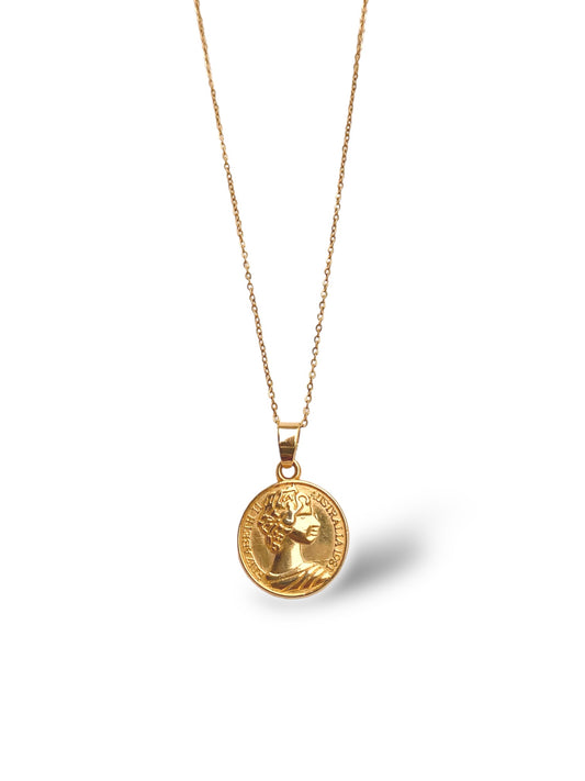 Coin Pendant (1mm), Vermeil Gold